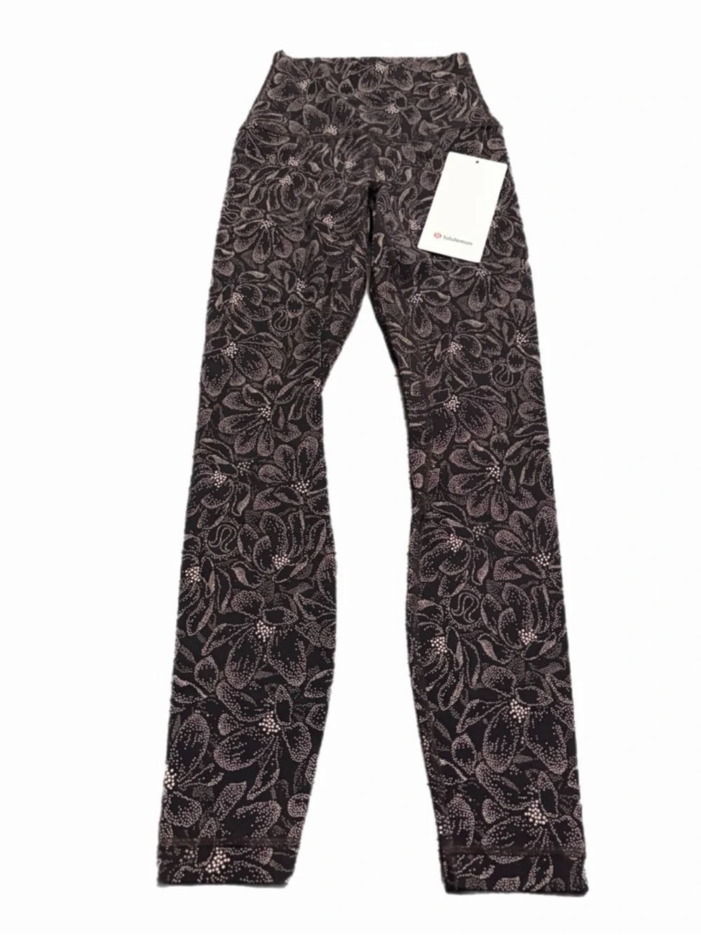 NWT Lululemon Align High-Rise Pant 25” (Dotted Magnolia Pink Multi) Size 0